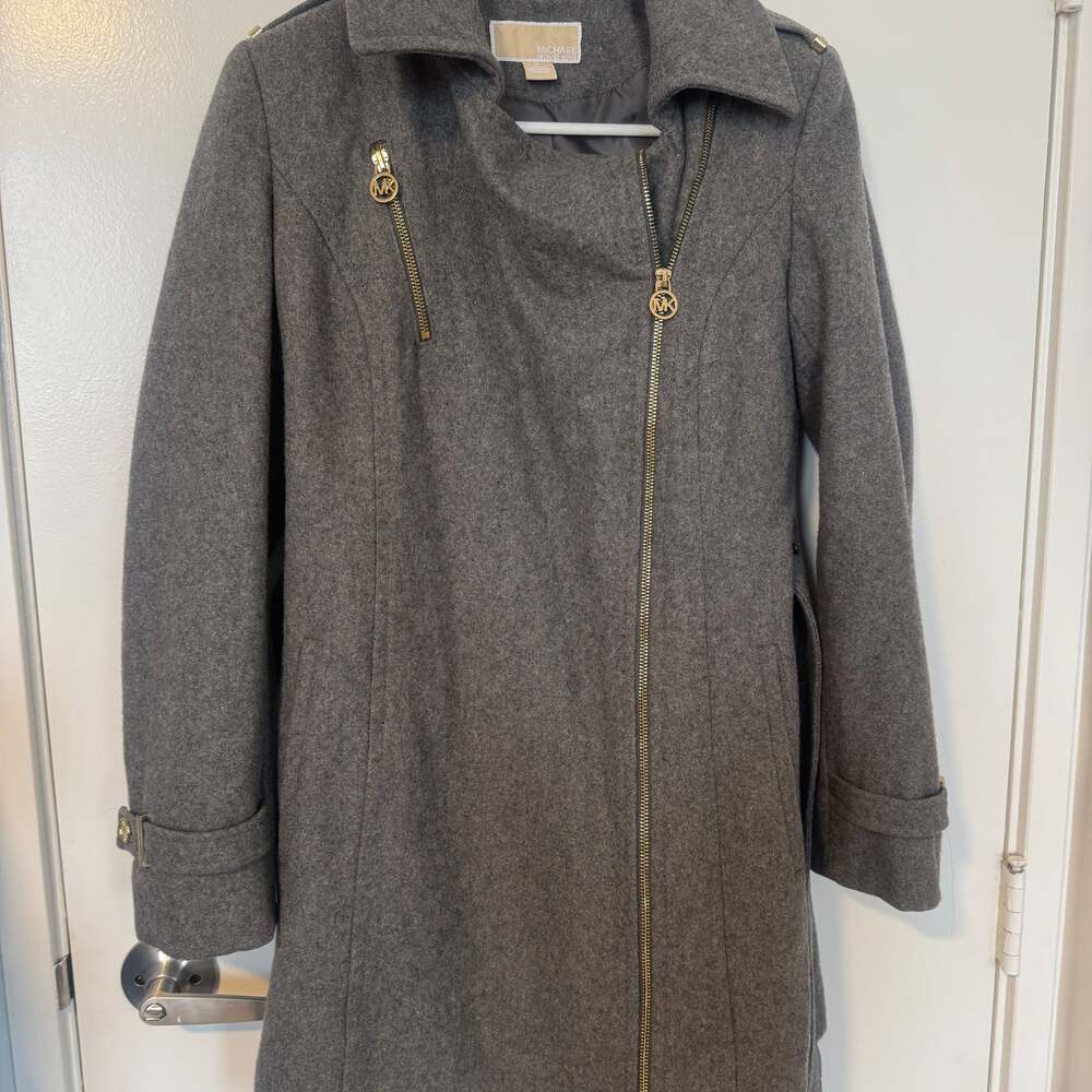 Michael Kors Gray Peacoat (size: 2P)